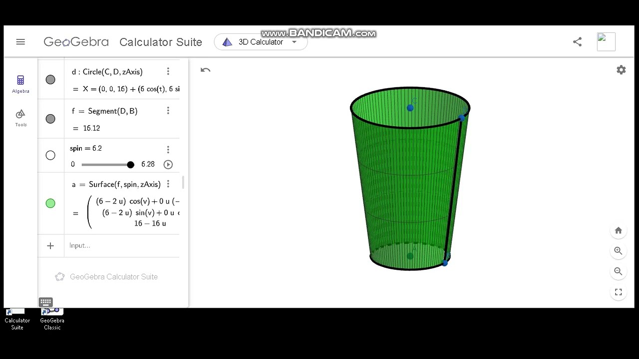 Membuat Gelas 3D Dengan Mudah Menggunakan Geogebra (Point, Segment, Surface)