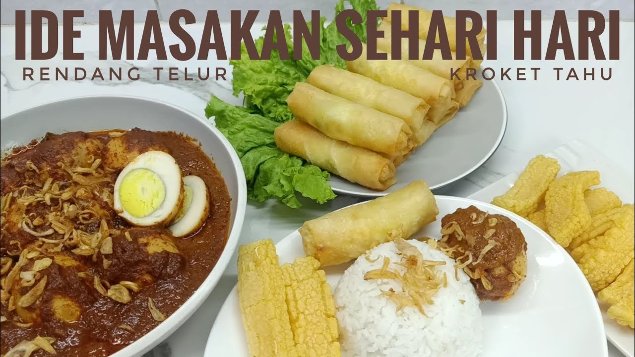 IDE MASAKAN SEHARI HARI (PART12) rendang telur dan kroket tahu