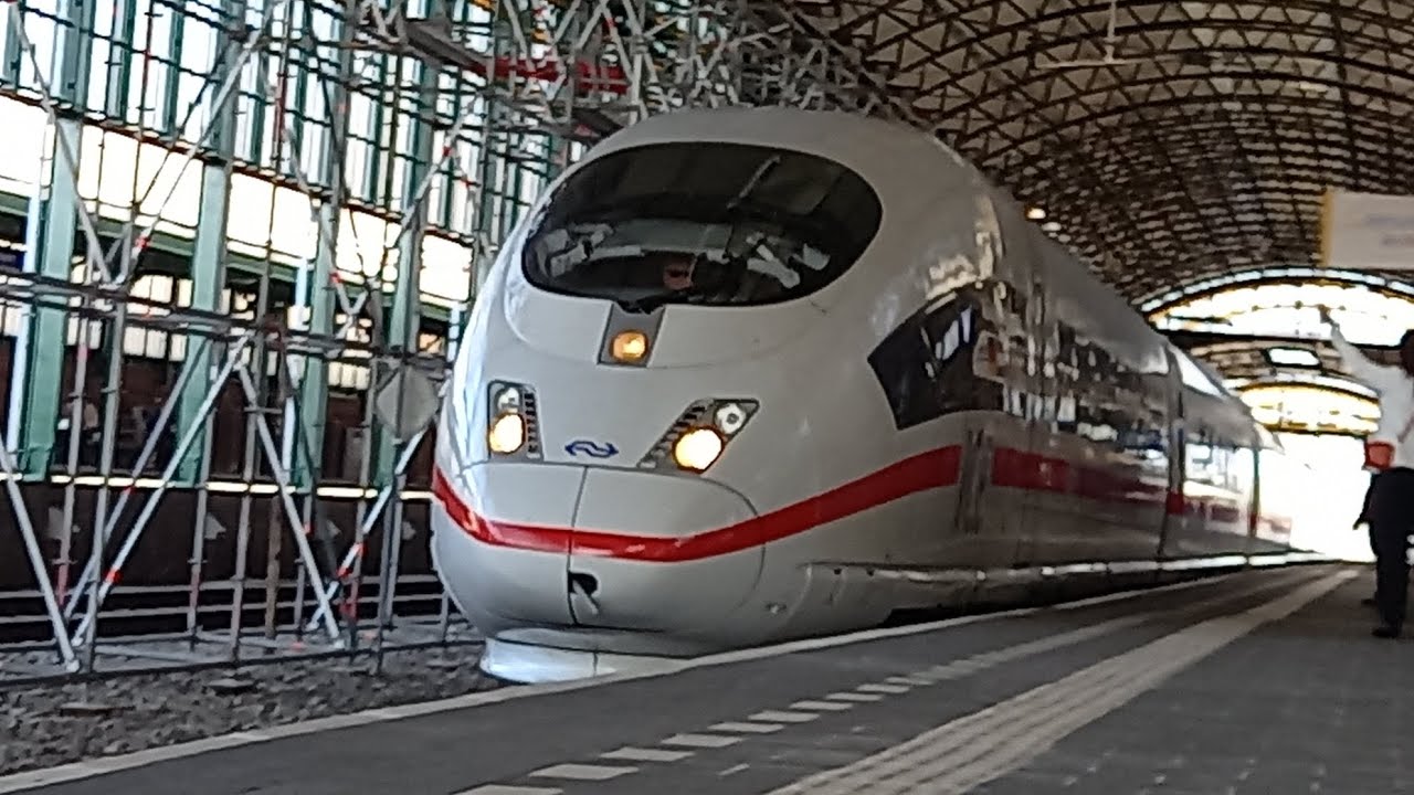 Aankomst -Abschiedsfahrt BR406/afscheidsrit ICE 3M- te den haag Holland spoor