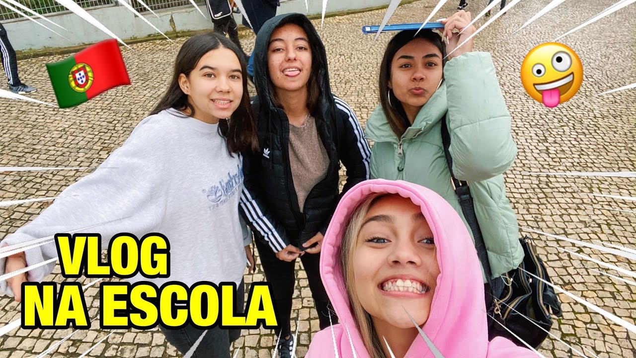 VLOG NA ESCOLA EM PORTUGAL!🇵🇹🤪|   Lah Rios