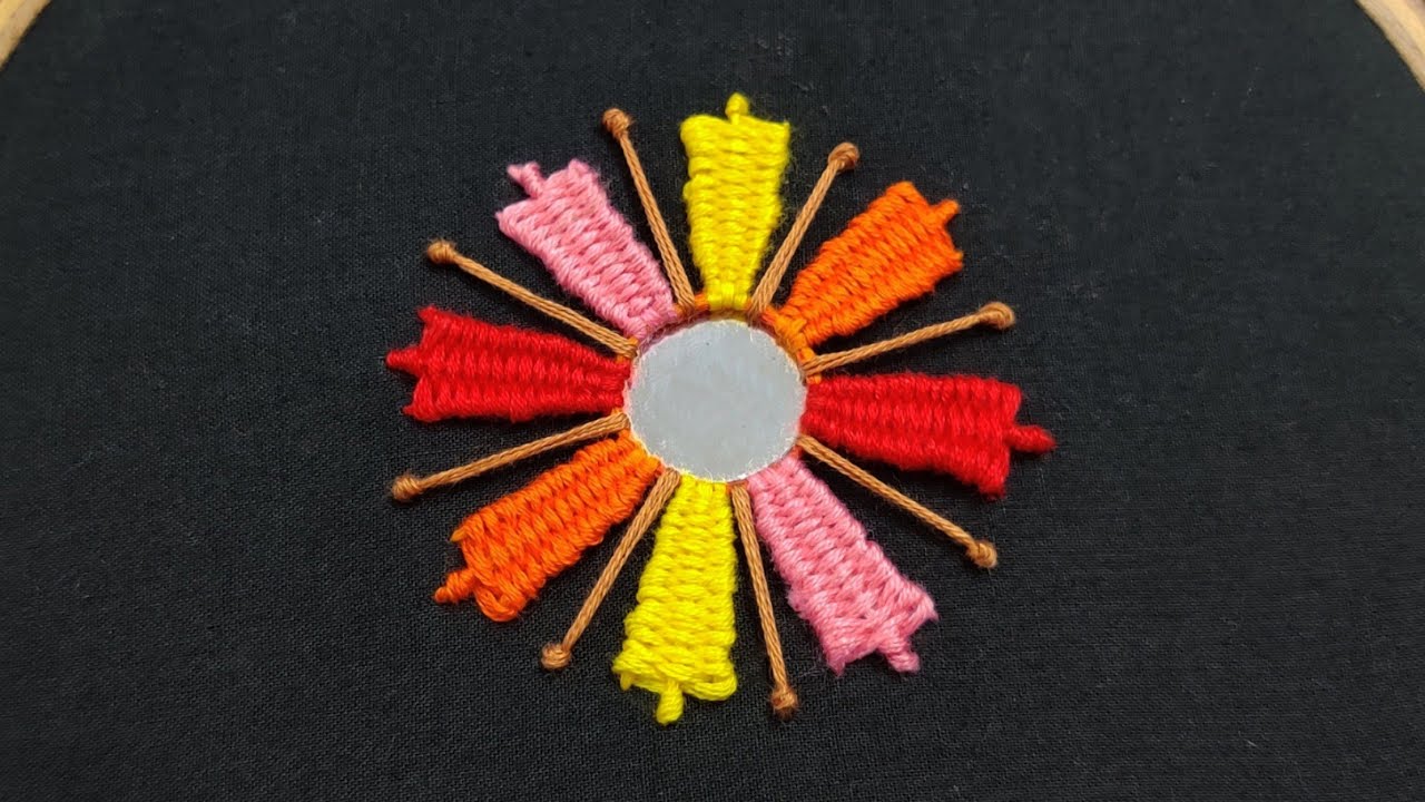 Unique Mirror Work Embroidery Design | Hand Embroidery Work