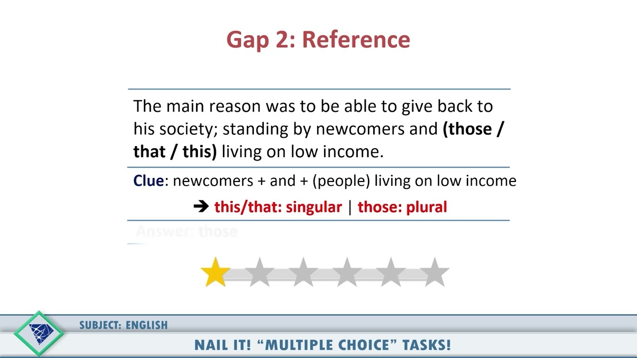 9ème – English – Nail it! “Multiple choice” Tasks!