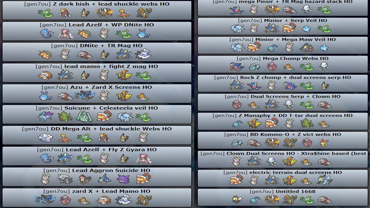 21 HYPER OFFENSIVE TEAMS IN OU Pokemon Showdown Ultra Sun Ultra Moon