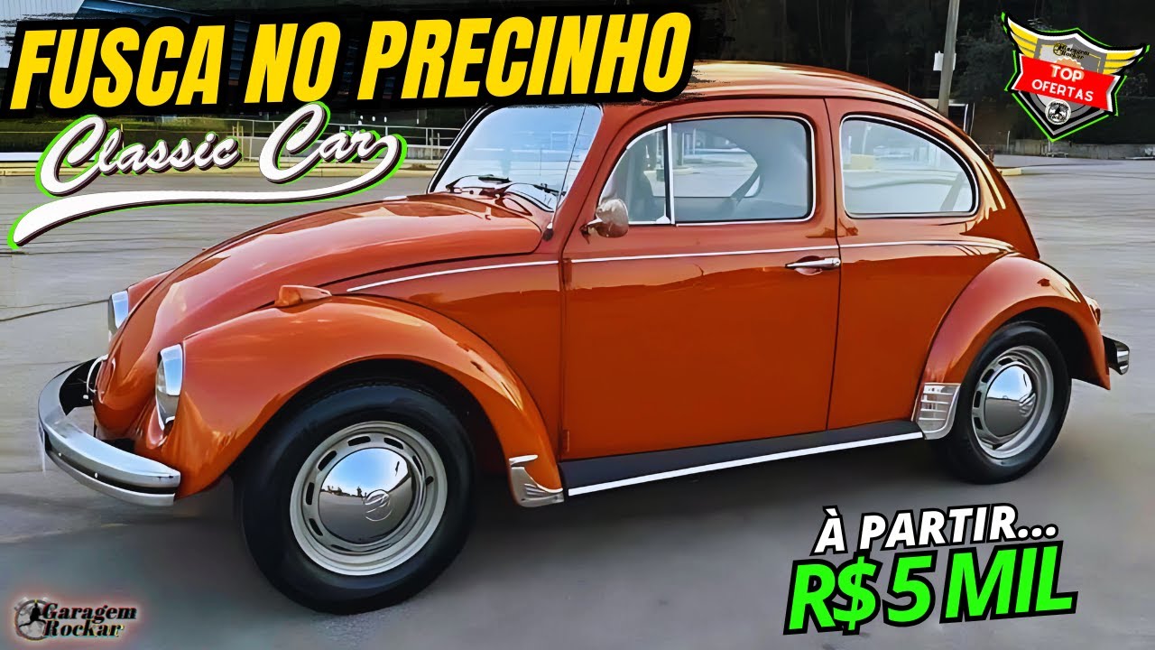 VW FUSCA em BOAS CONDIÇÕES BARATO a VENDA CLÁSSICO NACIONAL À PARTIR DE 5 MIL #fuscabarato #fusca
