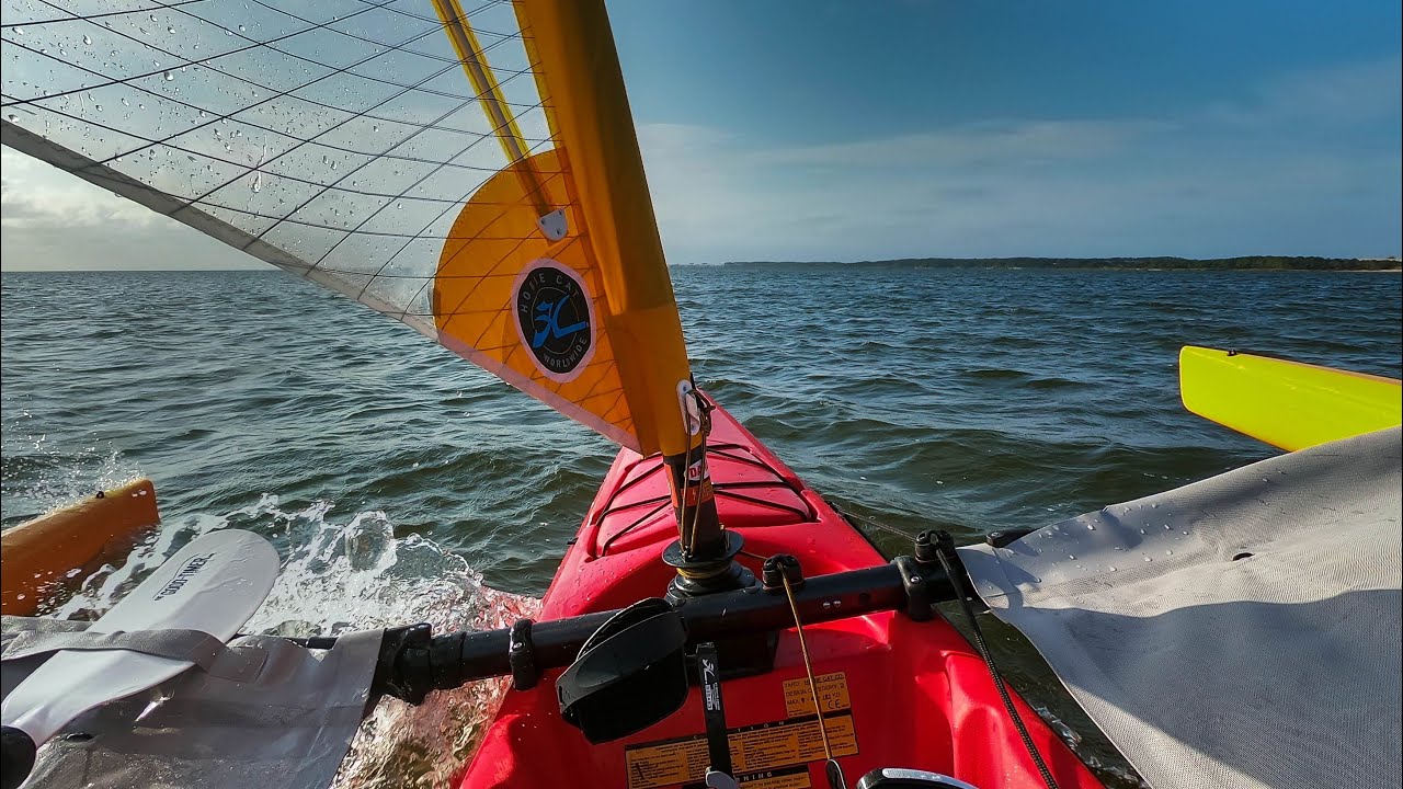 Hobie Mirage Adventure Island in Currituck Sound, NC