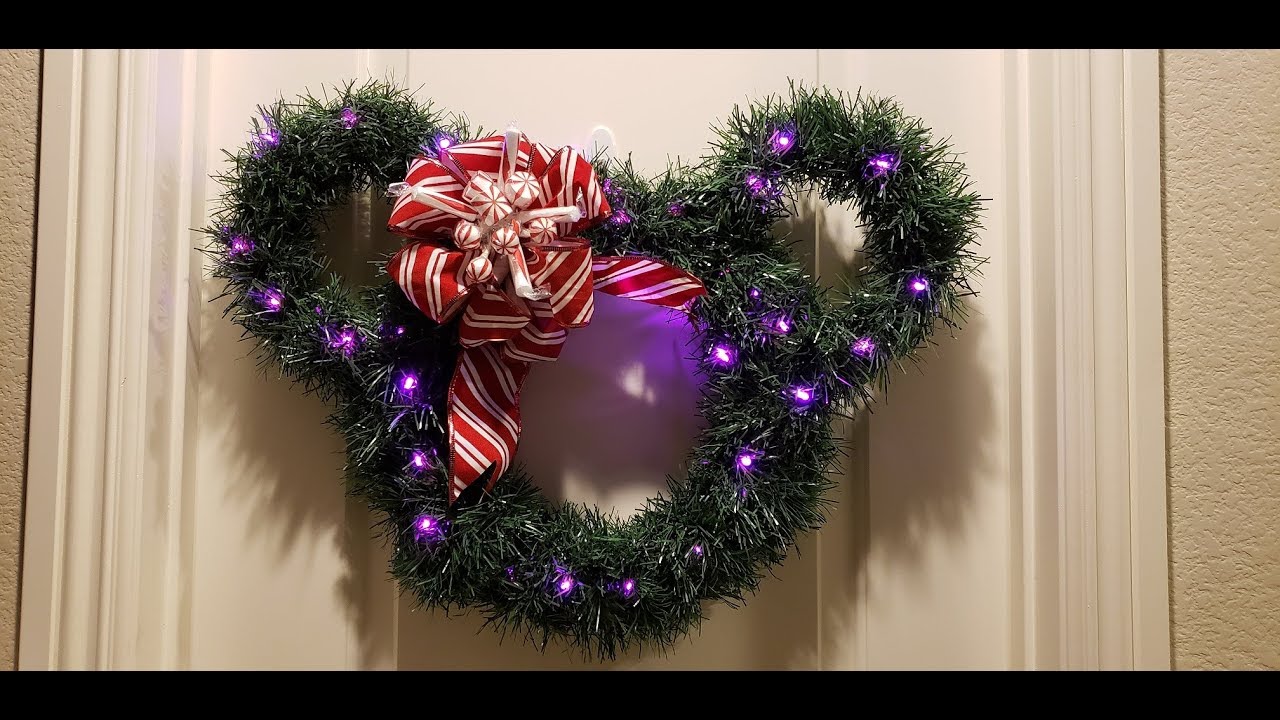 Mickey/Minnie  wreath diy dollar tree style