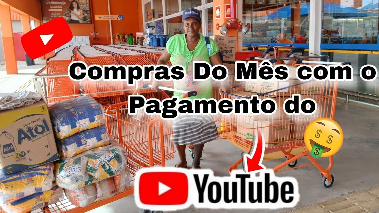 Eu e minha Mãe fomos fazer as Compras do mês com pagamento do youtube 