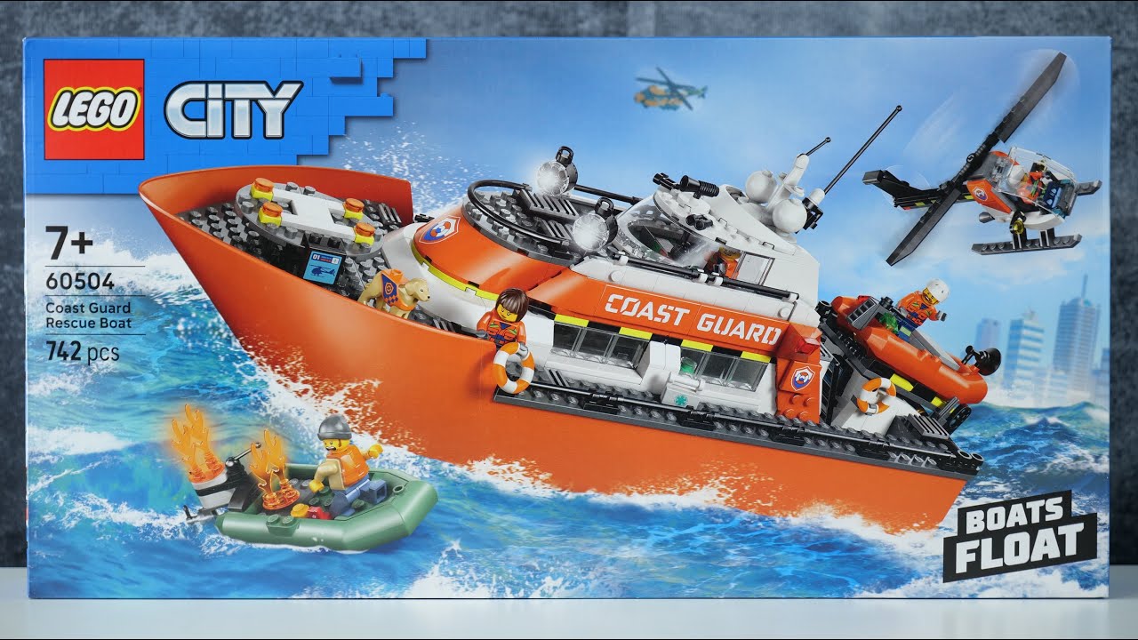 LEGO City 60504 Coast Guard Rescue Boat - LEGO Speed Build Review