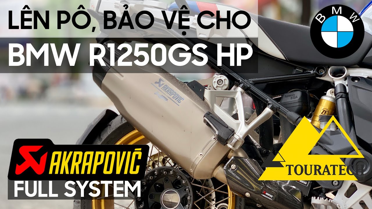 [MotoVlog] Khui thùng full system pô BMW Akrapovic cho R1250GS HP và lắp thêm vài món bảo vệ cho xe