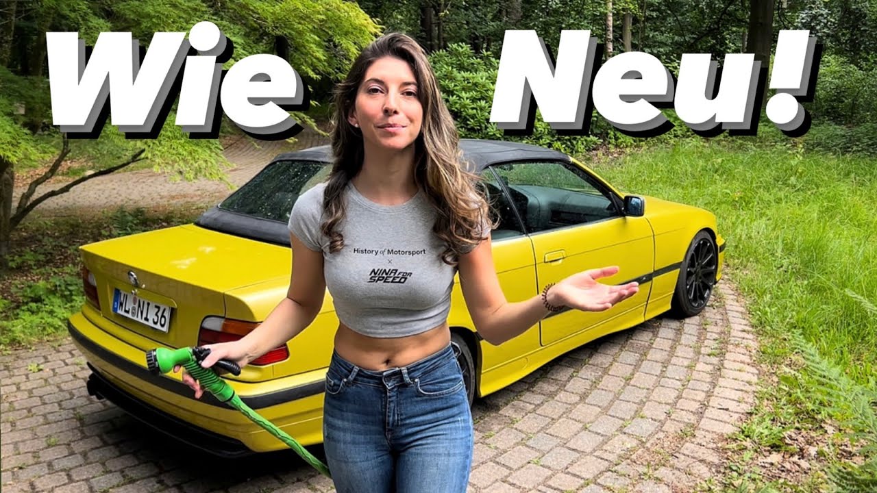 Cabrio-Verdeck beim e36 gereinigt und imprägniert wie ein Profi! 😎 + Neuer Cooperation Partner HoM
