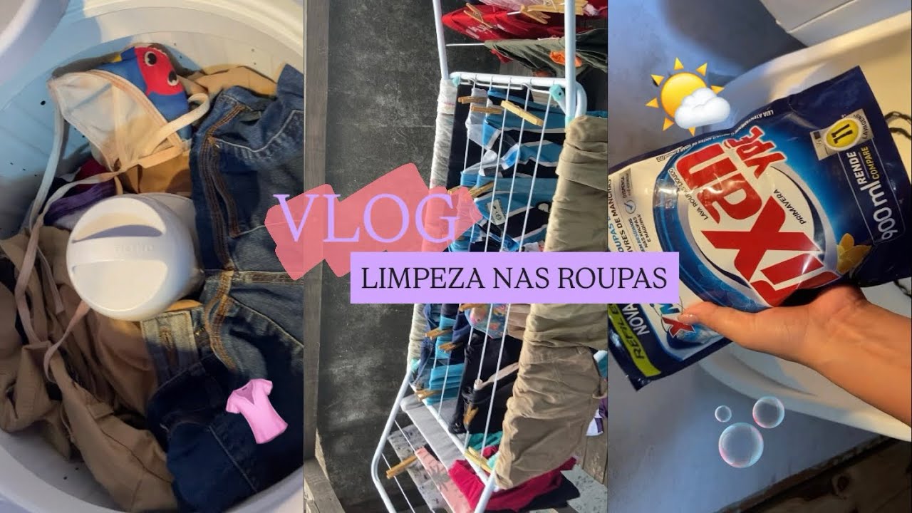 VLOG DO DIA | fiz uma limpeza em todas as minhas roupas🌤️🫧💗