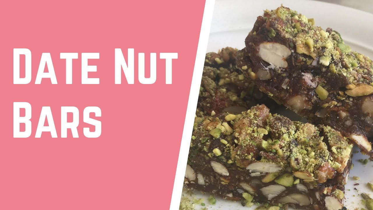 مربعات التمر بالمكسرات-Date Nut Bars