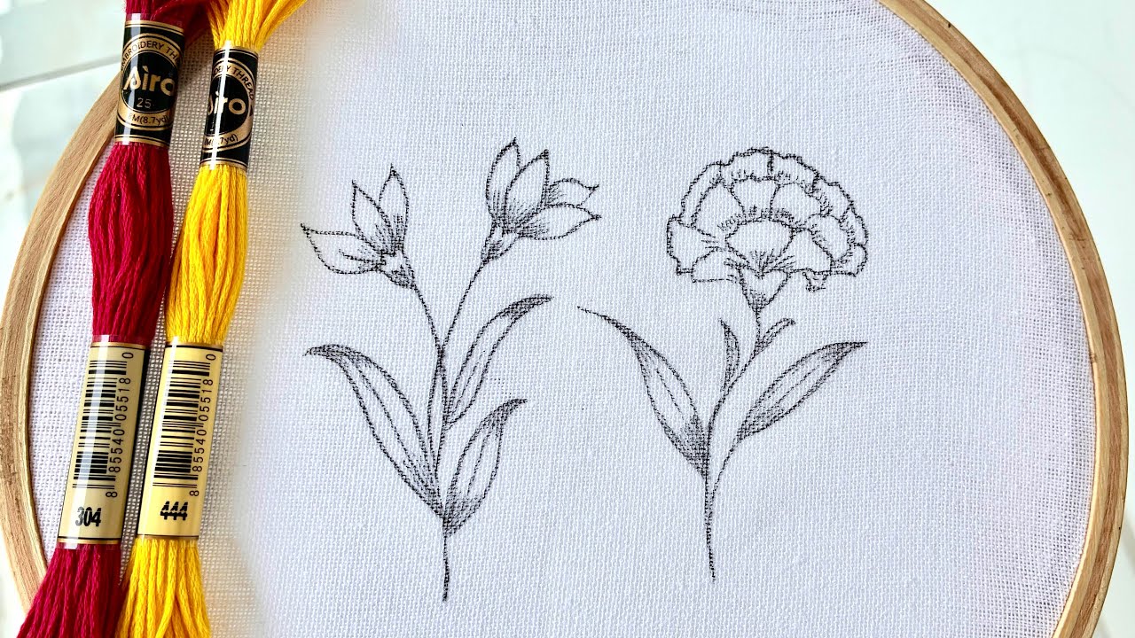 VERY EASY FLOWERS HAND EMBROIDERY DESIGNS FOR BEGINNERS 