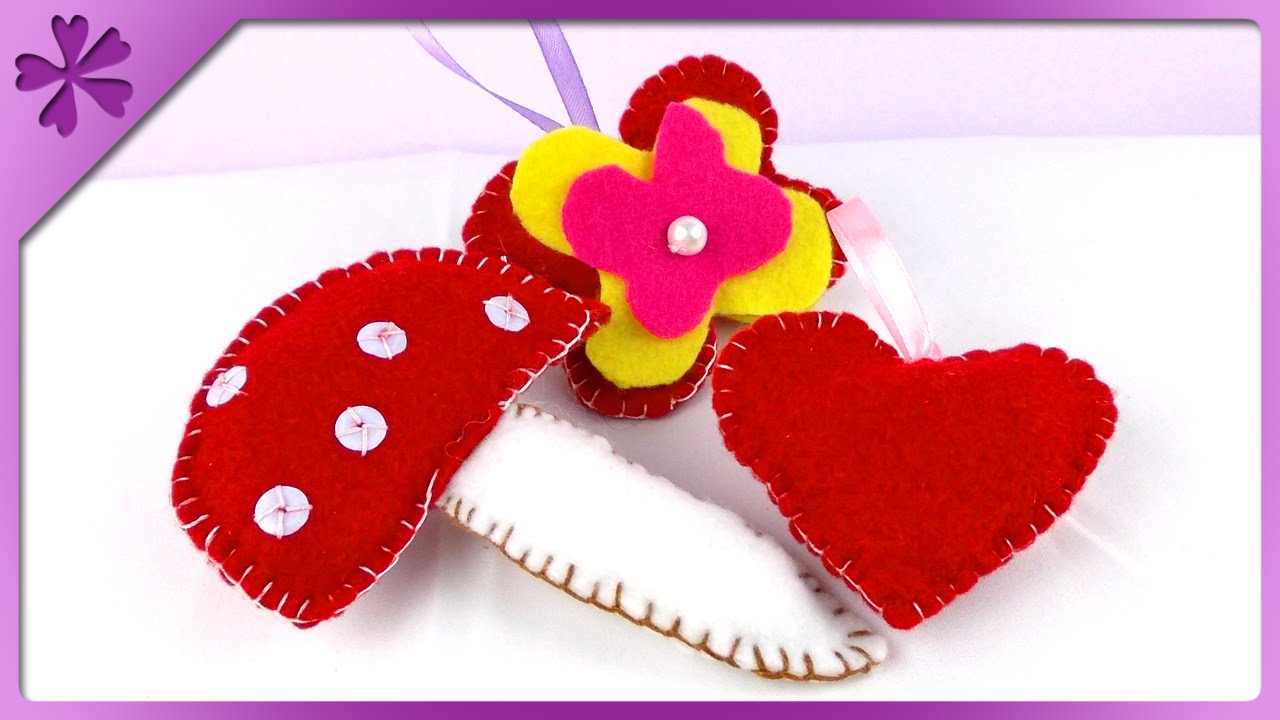 DIY Felt ornaments (ENG Subtitles) - Speed up #94