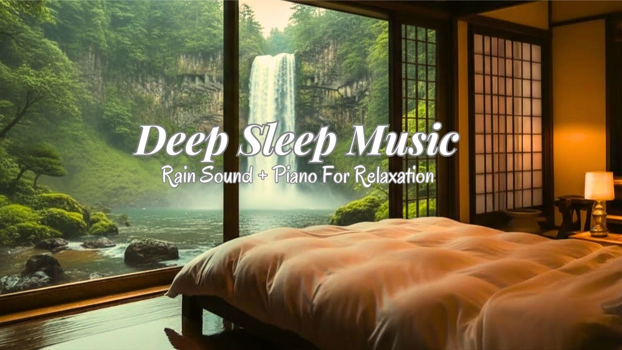 Deep Sleep Instantly 🌙 Calm Piano Music with Gentle Rain Ambience