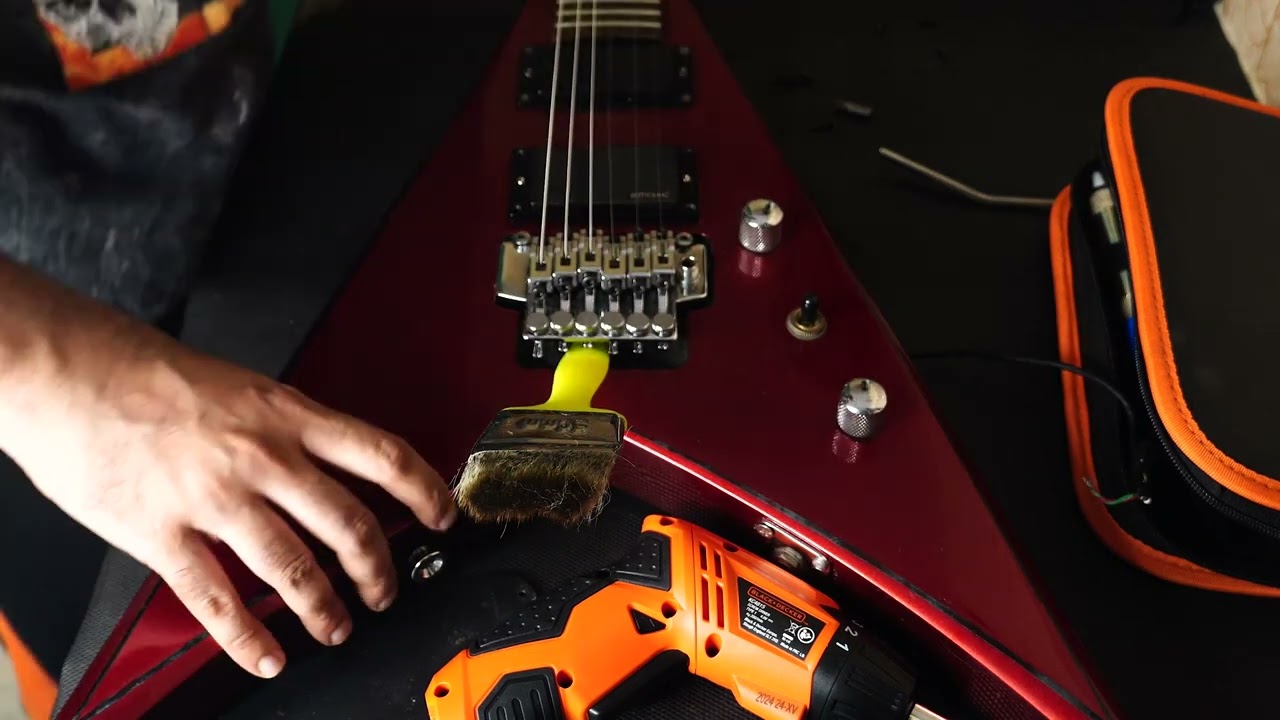 EMG HZ Pickup Installation - Timelapse | Jackson King V - Swapping out Stock Pickup #pickup #emg