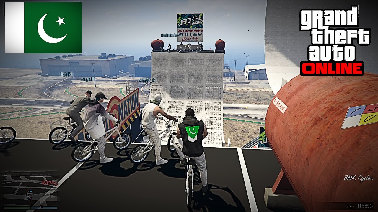 LAMBORGHINI VS BMX Challenge Funny Moments - GTA 5 Online PAKISTAN