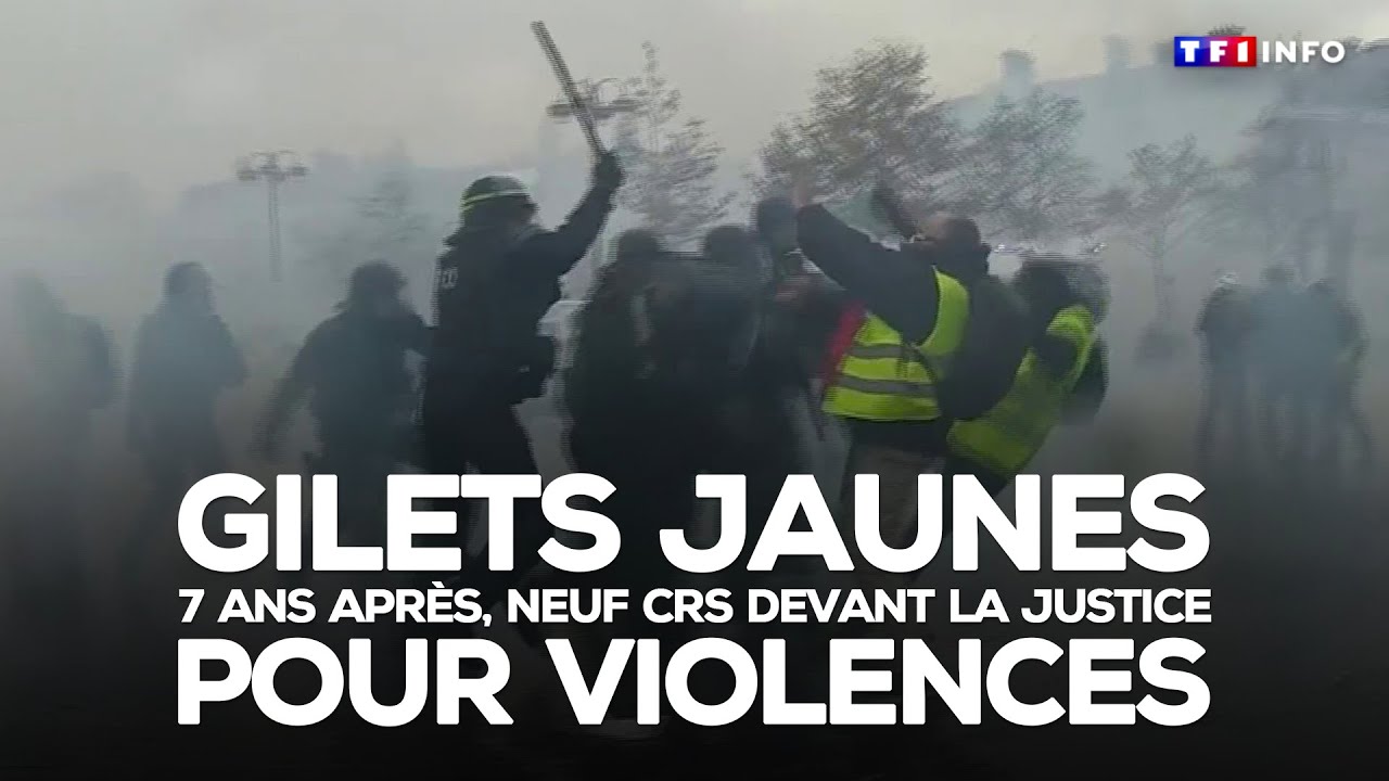Gilets jaunes : 7 ans après, neuf CRS devant la justice pour violences｜TF1 INFO