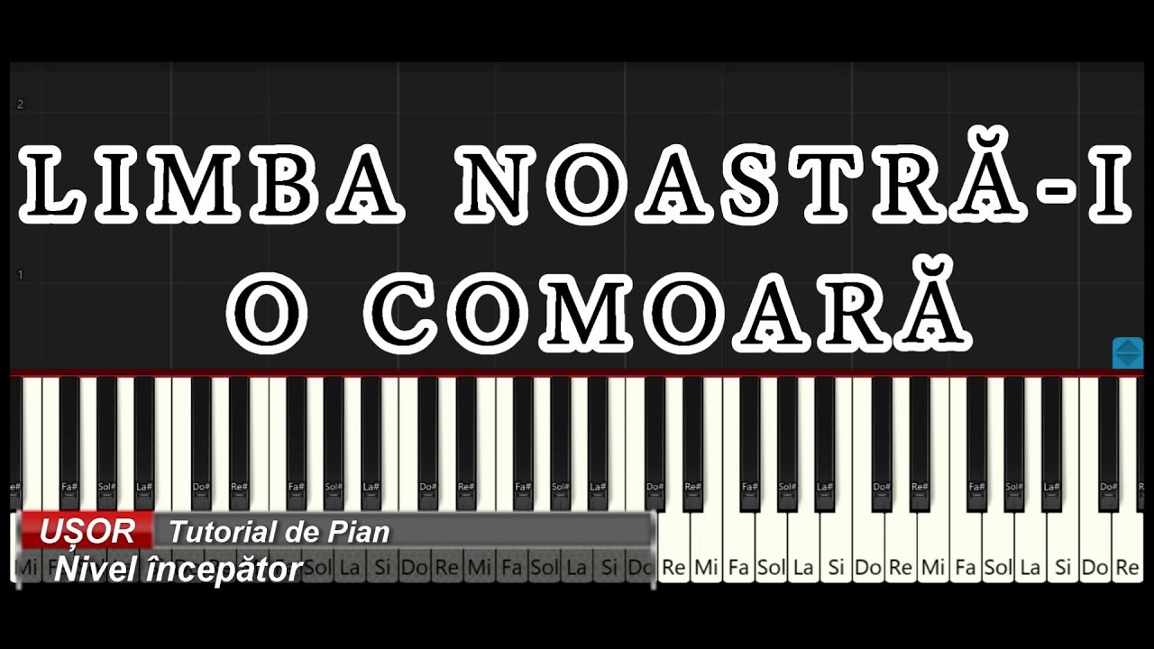 Limba Noastra-i o Comoara - Tutorial Pian / Imnul Republicii MOLDOVA (Moldovan National Anthem)