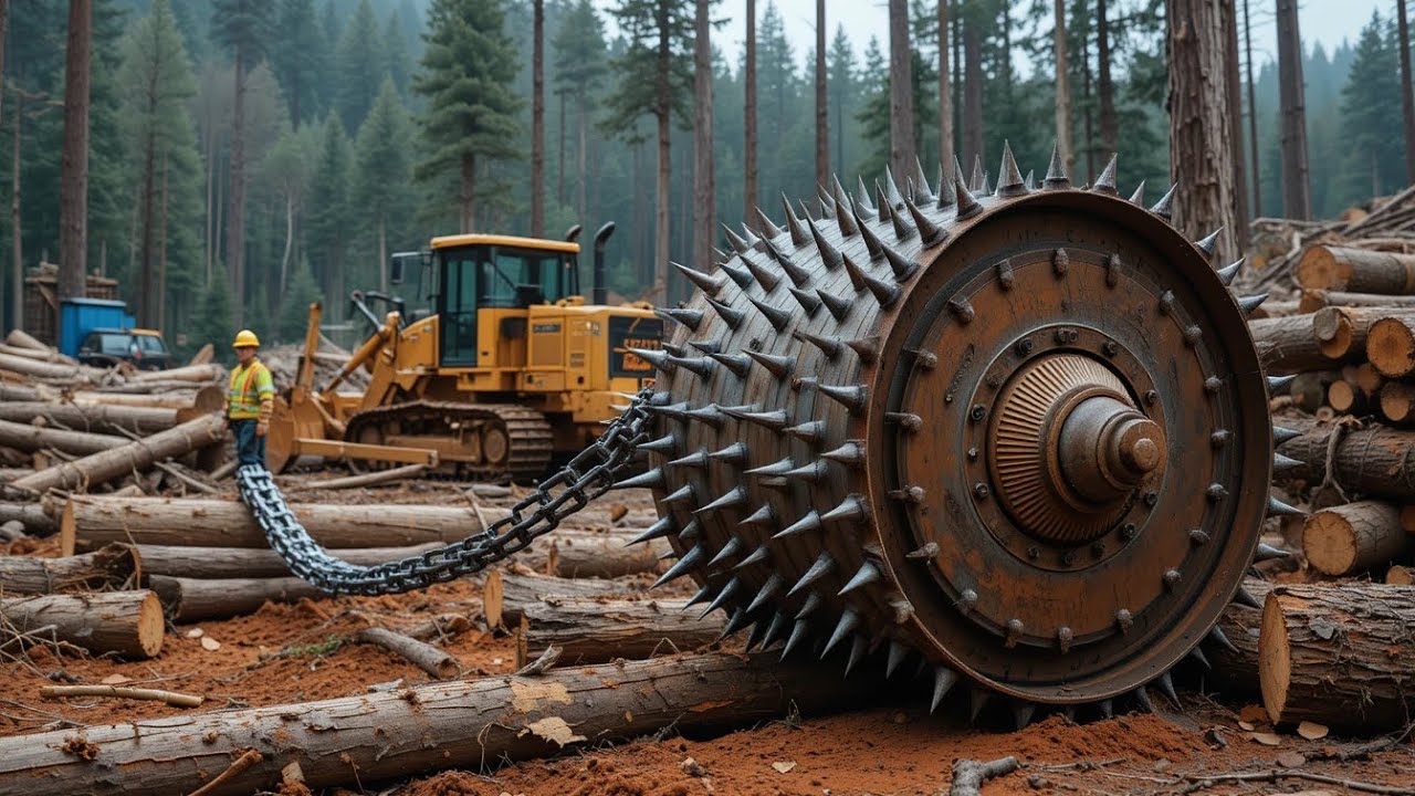Riesige Kettenmaschinen : Extreme F&auml;llung von B&auml;umen XXL | Monsterbagger