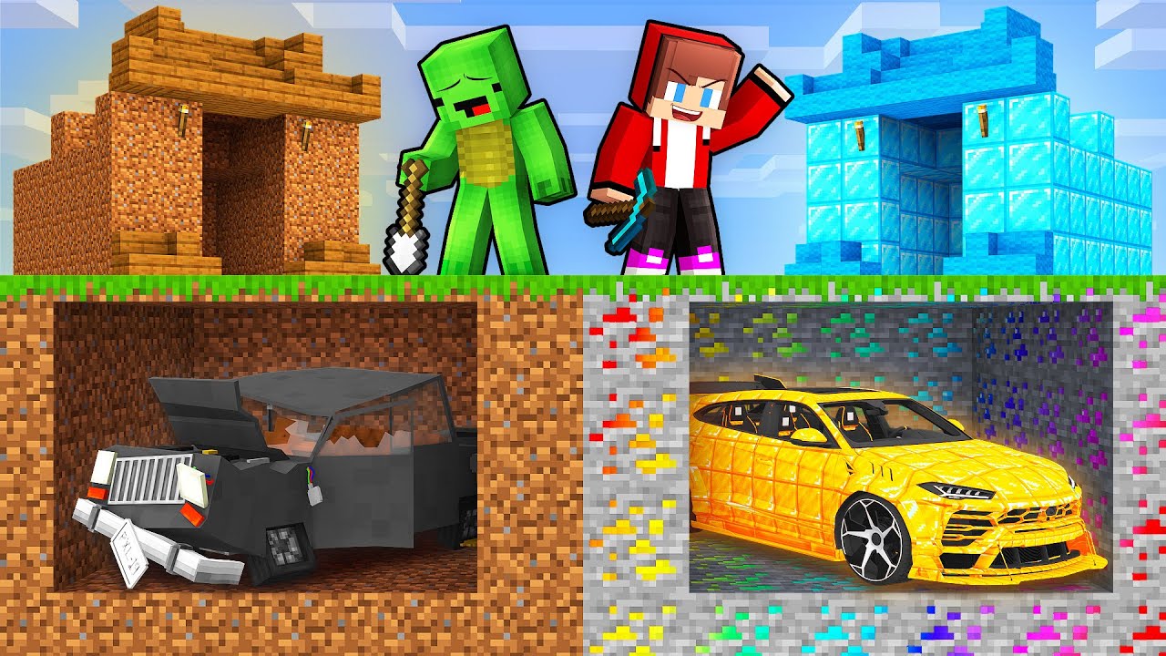 Mikey and JJ Choose the Right Mine in Minecraft (Maizen)
