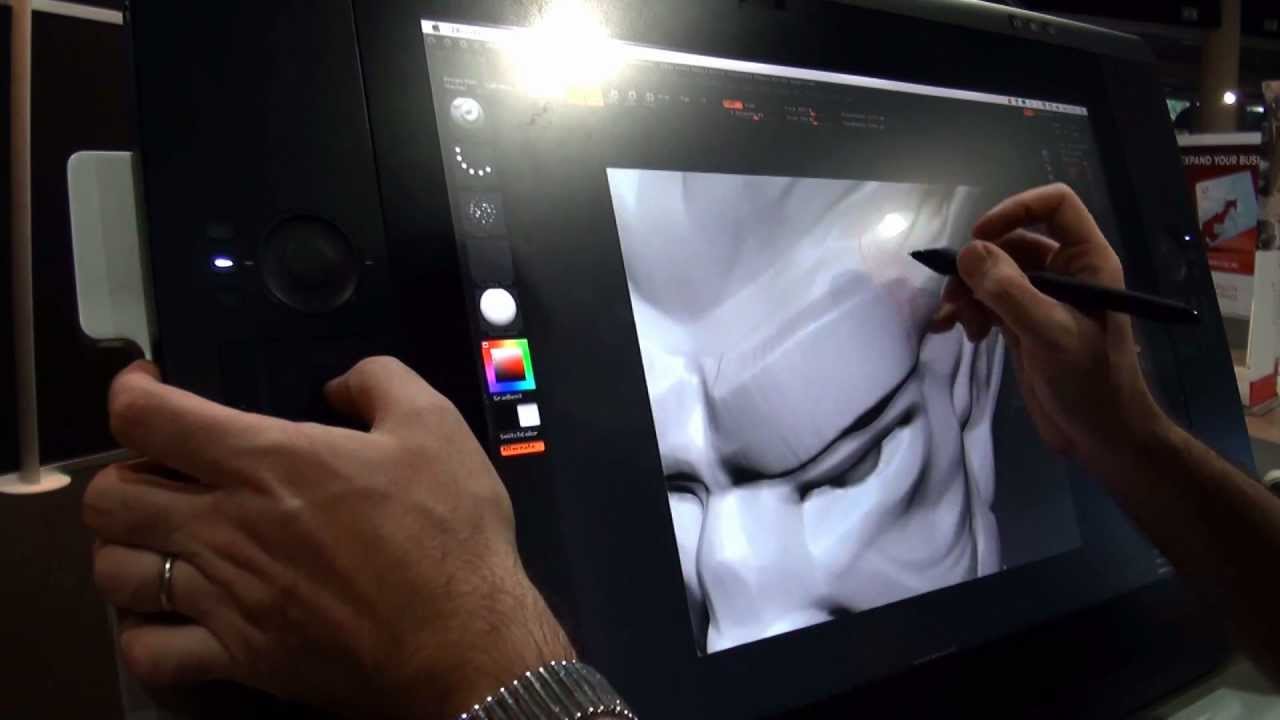 Wacom Cintiq 24HD demonstration at Imagina using Z-Brush from Pixologic