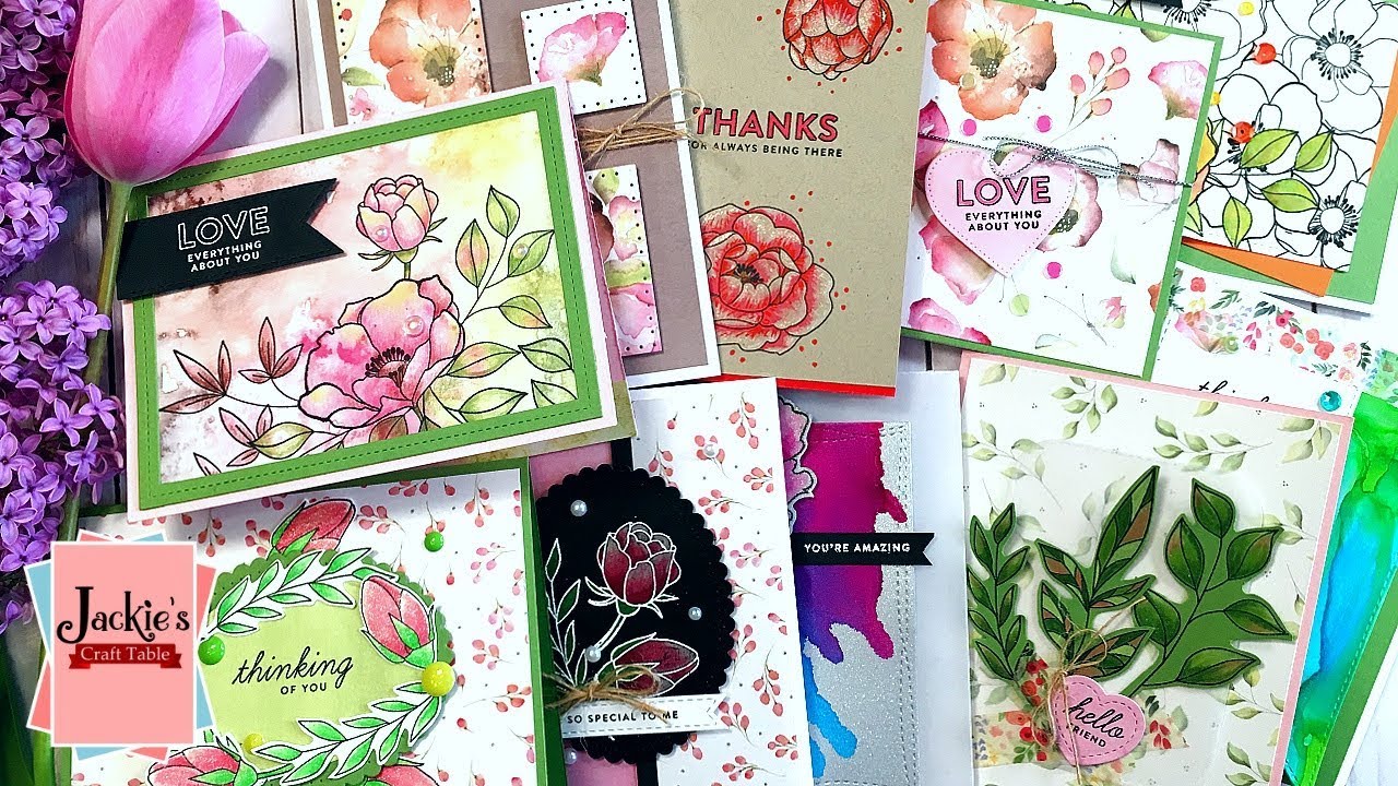 10 Cards, 1 Kit | Simon Says Stamp May Card Kit 2019 | Delicate Flowers