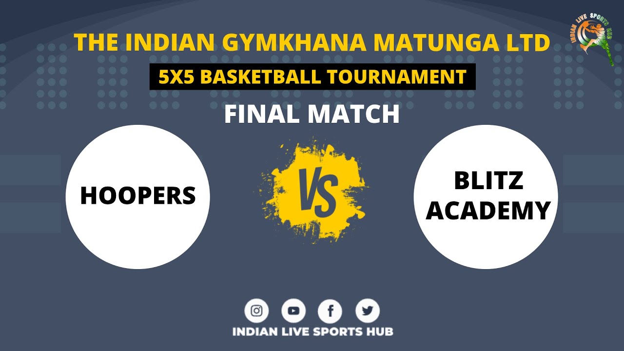 Final Match | Hoopers vs Blitz | The Indian Gymkhana Matunga Ltd 5x5 Basketball Tournament 2024