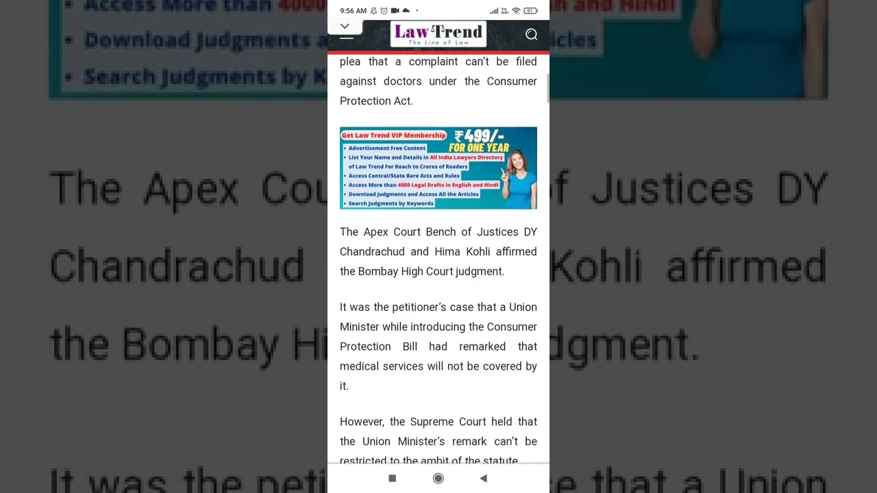 Doctors are covered under consumer protection Act 2019