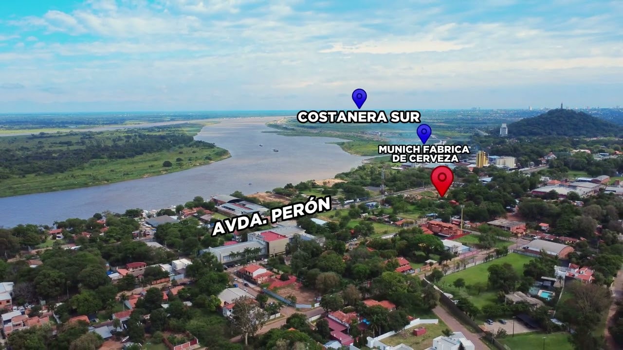 TERRENO DE 3120 M2 EN ESQUINA, SOBRE LA AV. PERÓN, EN EL LÍMITE ENTRE ASUNCIÓN Y LAMBARÉ