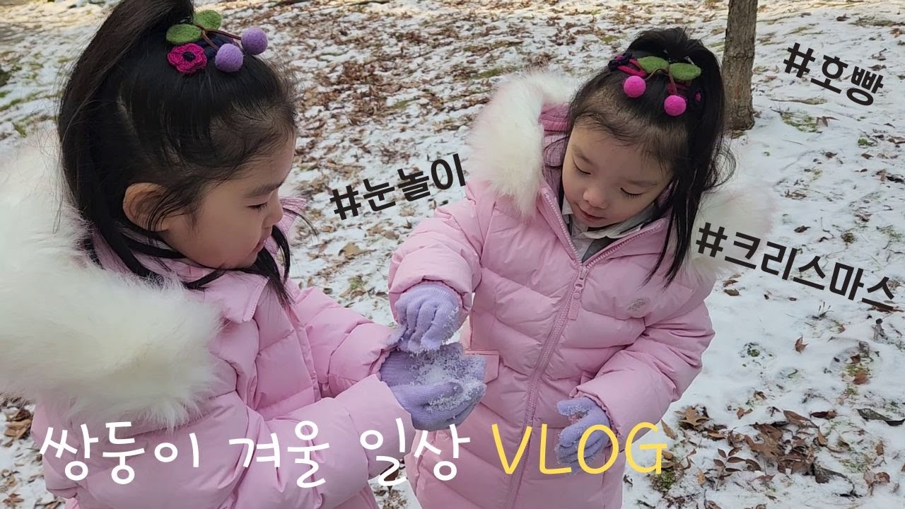 [Vlog]쌍둥이 겨울 브이로그🎄| 하원 후 일상, 뉴트키즈타민, 겨울엔 호빵, 크리스마스 외출 일상