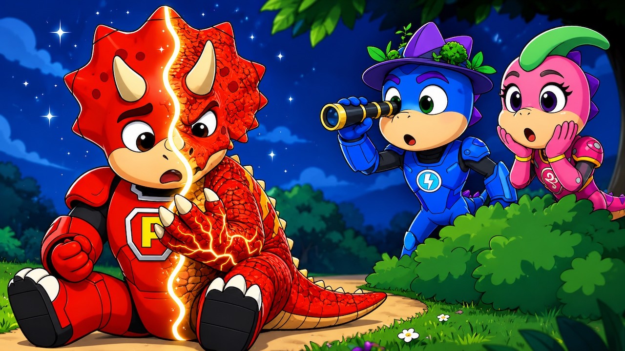 PYRO Turns Into a Triceratops Dinosaur | Dino Action Animation | DinoCrew
