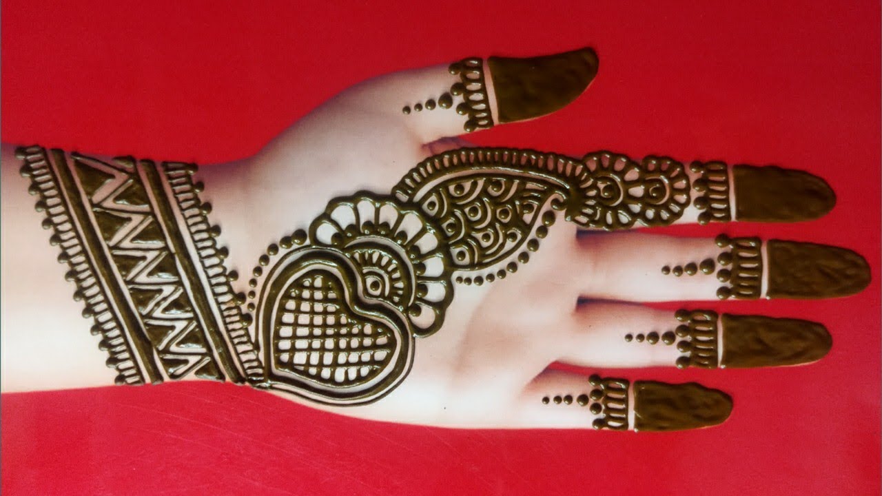 Simple Heart & Bracelet Mehndi Design Beautiful Heart Mehndi Design for Beginners