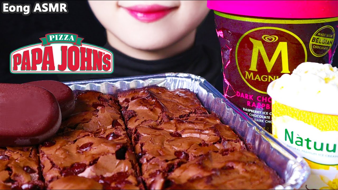 ASMR CHOCOLATE ICE CREAM TICO MAGNUM BROWNIE VANILLA 초콜릿 아이스크림 티코 매그넘 파파존스 브라우니 바닐라