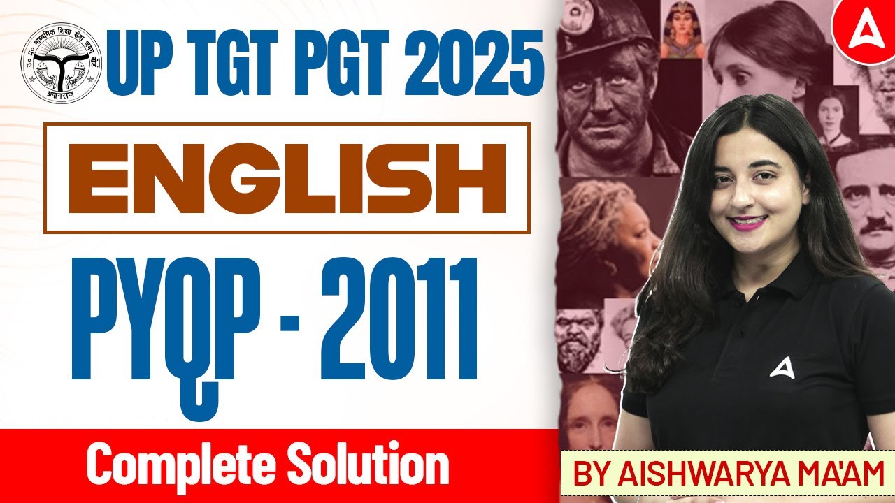UP PGT English 2025 | Previous Year Question Paper 2011 with Complete Solution | Aishwarya Ma’am