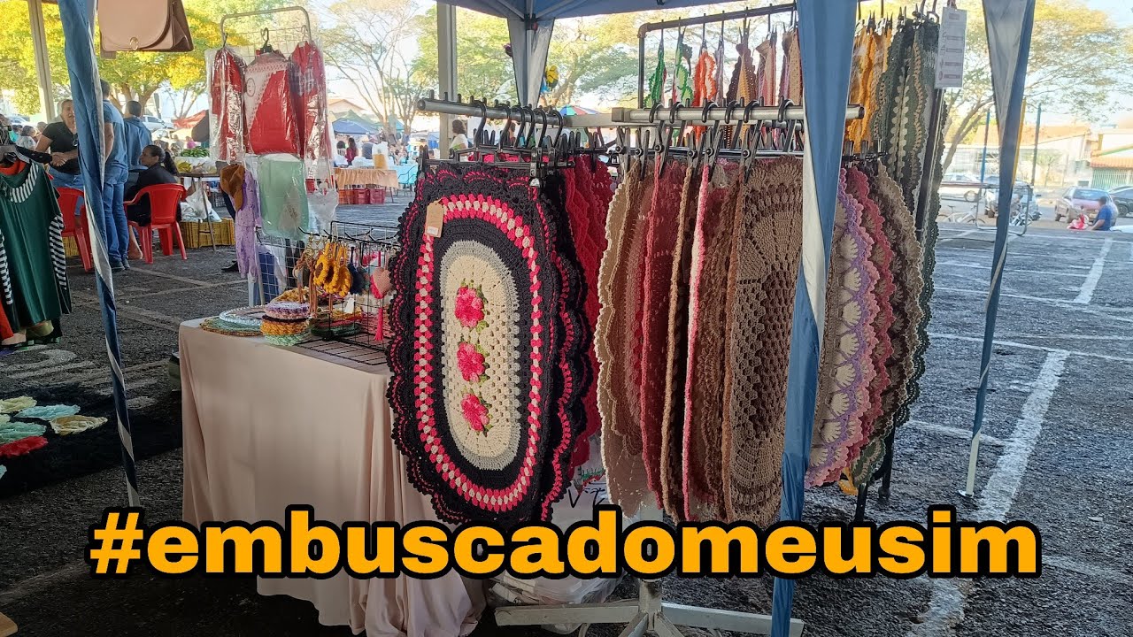 🙏 Expondo meu trabalho com crochê na feira, vem ver de pertinho ❤️