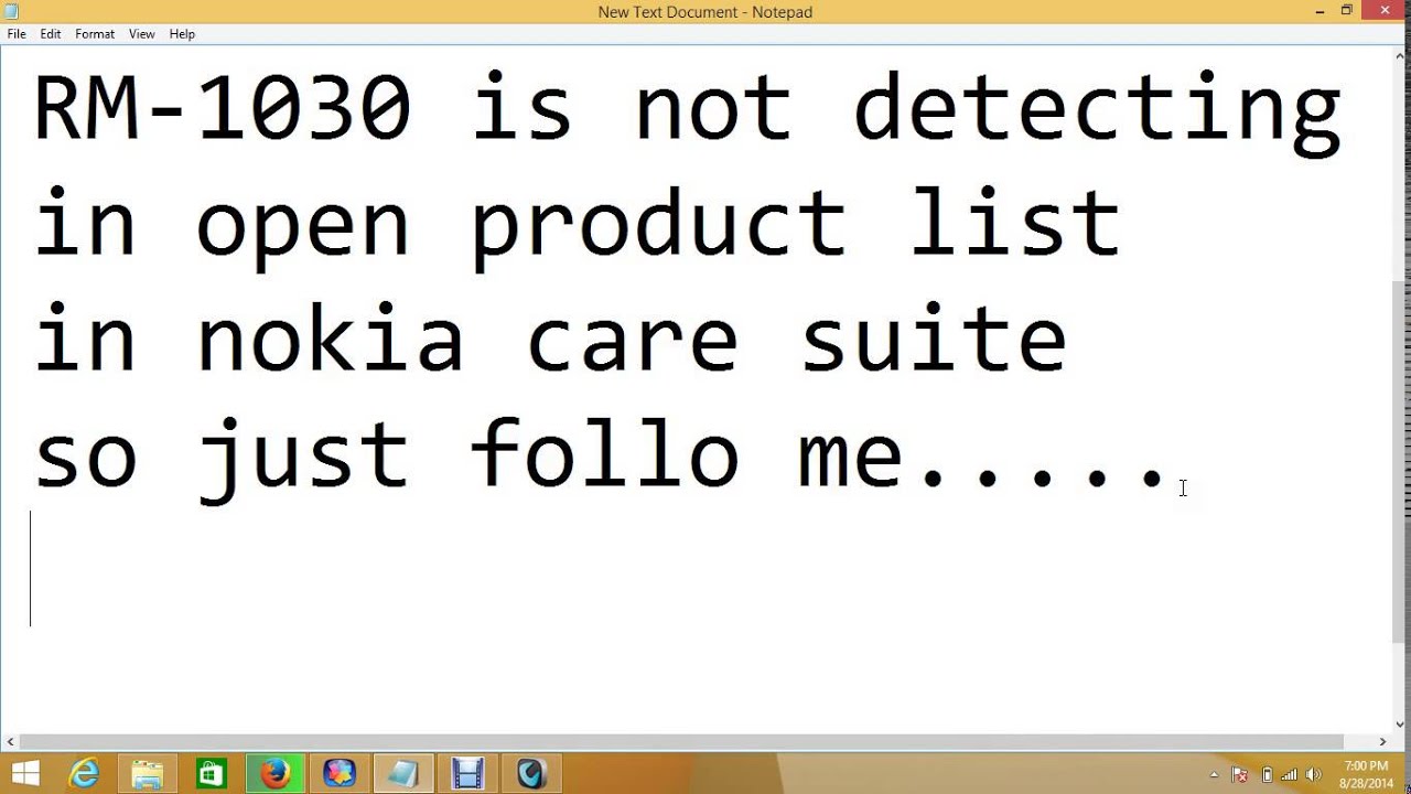 RM-1030 IS NOT DECTECTING IN NOKIA CARE SUITE EVEN AFTER DOWNLOADING