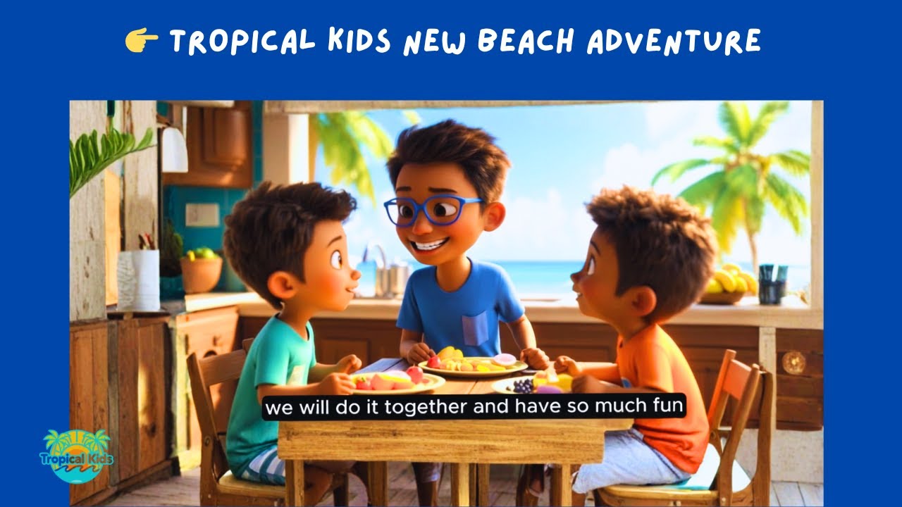 🌴 Tropical Kids: Beach Adventure Fun! | Educational Cartoon for Toddlers & Preschoolers 🐠✨