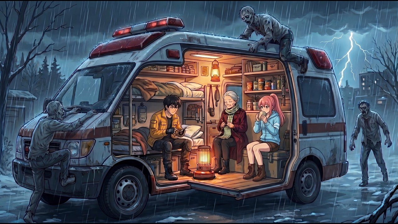 Surviving in an Ambulance During a Hospital Outbreak in a Zombie Apocalypse | Ghibli Cozy Time