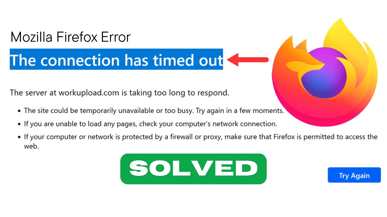 Fix - The Connection Has Timed Out Error In Mozilla Firefox