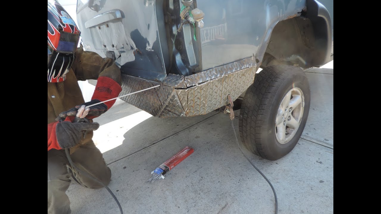 Jeep Xj Build Part 4- Homemade steel rear bumper