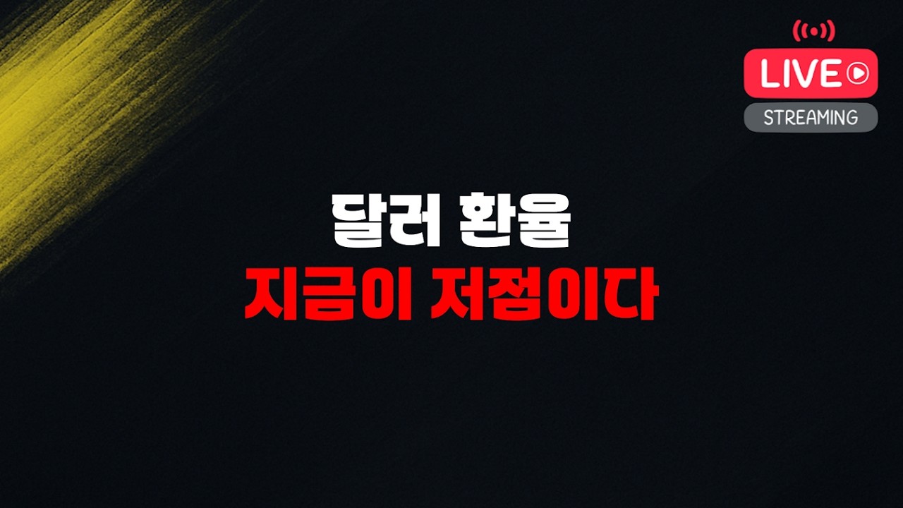 환율이 고점을 찍네.., 이건 조정장 초입이야!