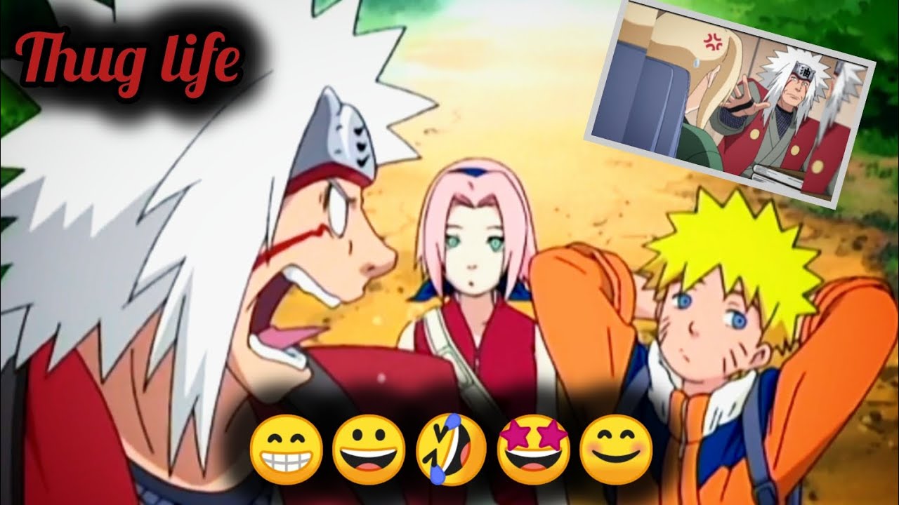 Naruto and jiraya laughing moment 😃😁😉😎