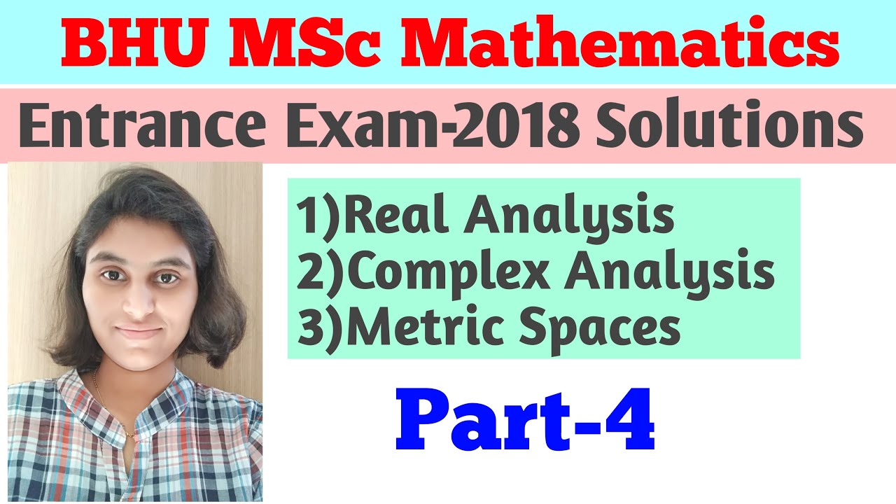 BHU MSc Mathematics Previous year question papers solutions | Real Analysis questions |