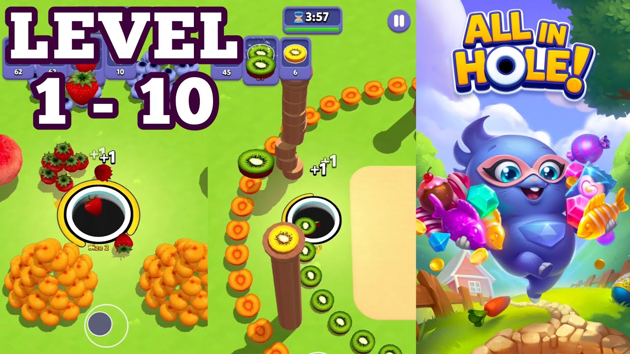 All In Hole | Level 1 - 10 | All In Hole Gameplay FHD