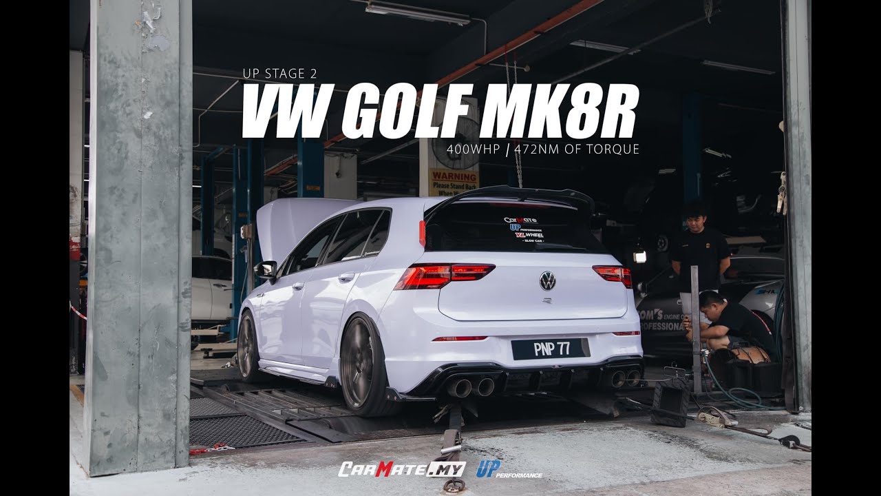 Volkswagen Golf MK8 R EA888 Evo4 Stage 2 with Akrapovic Exhaust Dyno Run
