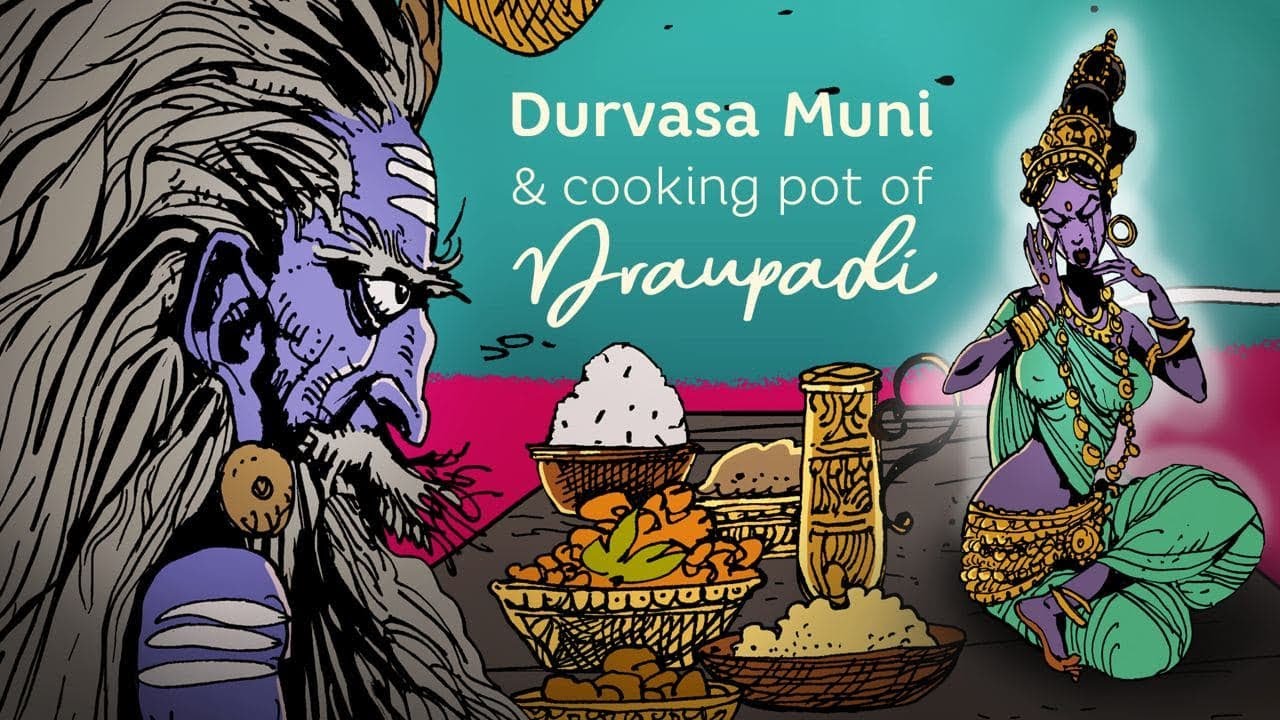 Durvasa Muni and cooking pot of Draupadi
