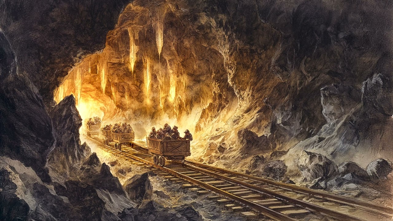 Miner's Wagon - Mining Cart Rail Road Ambience for Roleplaying Games | Fantasy