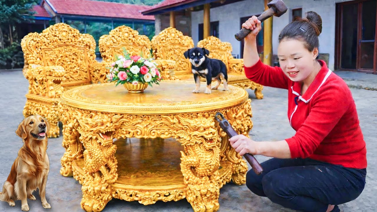 How to make your own furniture at home, harvest cassava to cook pig feed, taking care of pets