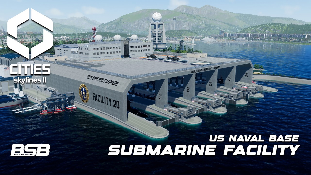 INSANE Details on the NAVAL SUBMARINE FACILITY || Cities: Skylines 2